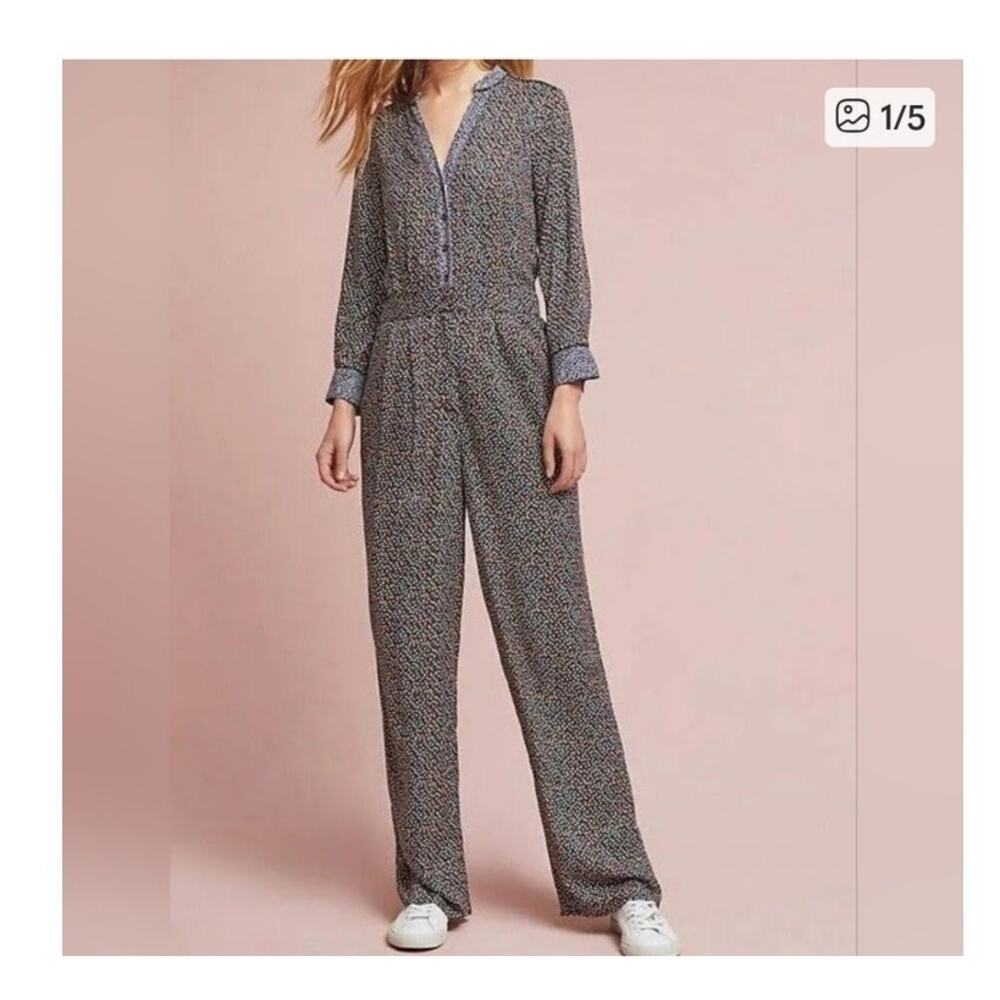 Anthro ETT:TWA Women's Christine Jumpsuit‎ Multicolored Print SMALL